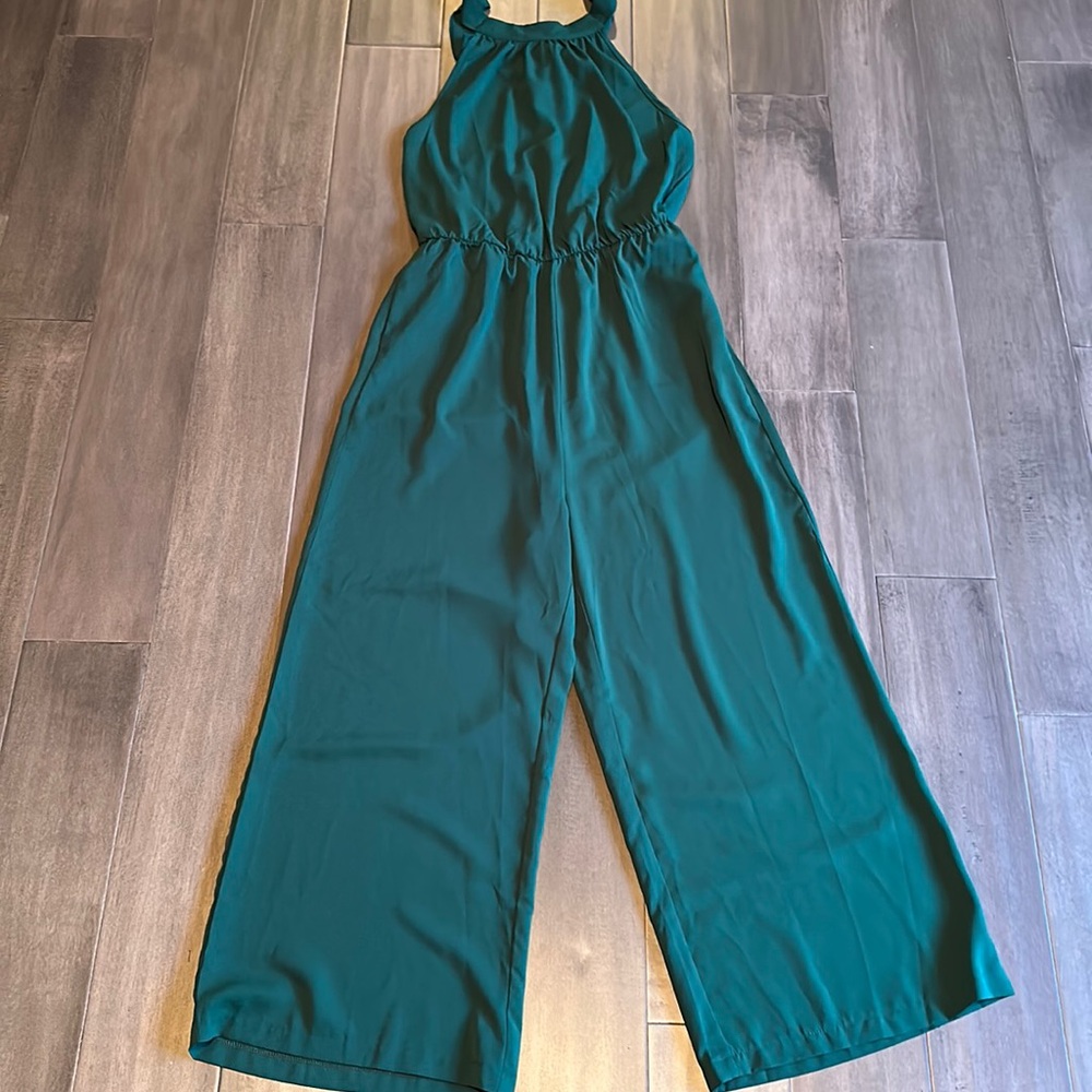 Women’s emerald green jumpsuit